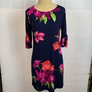 Alexandra + Oak navy floral print dress, Small